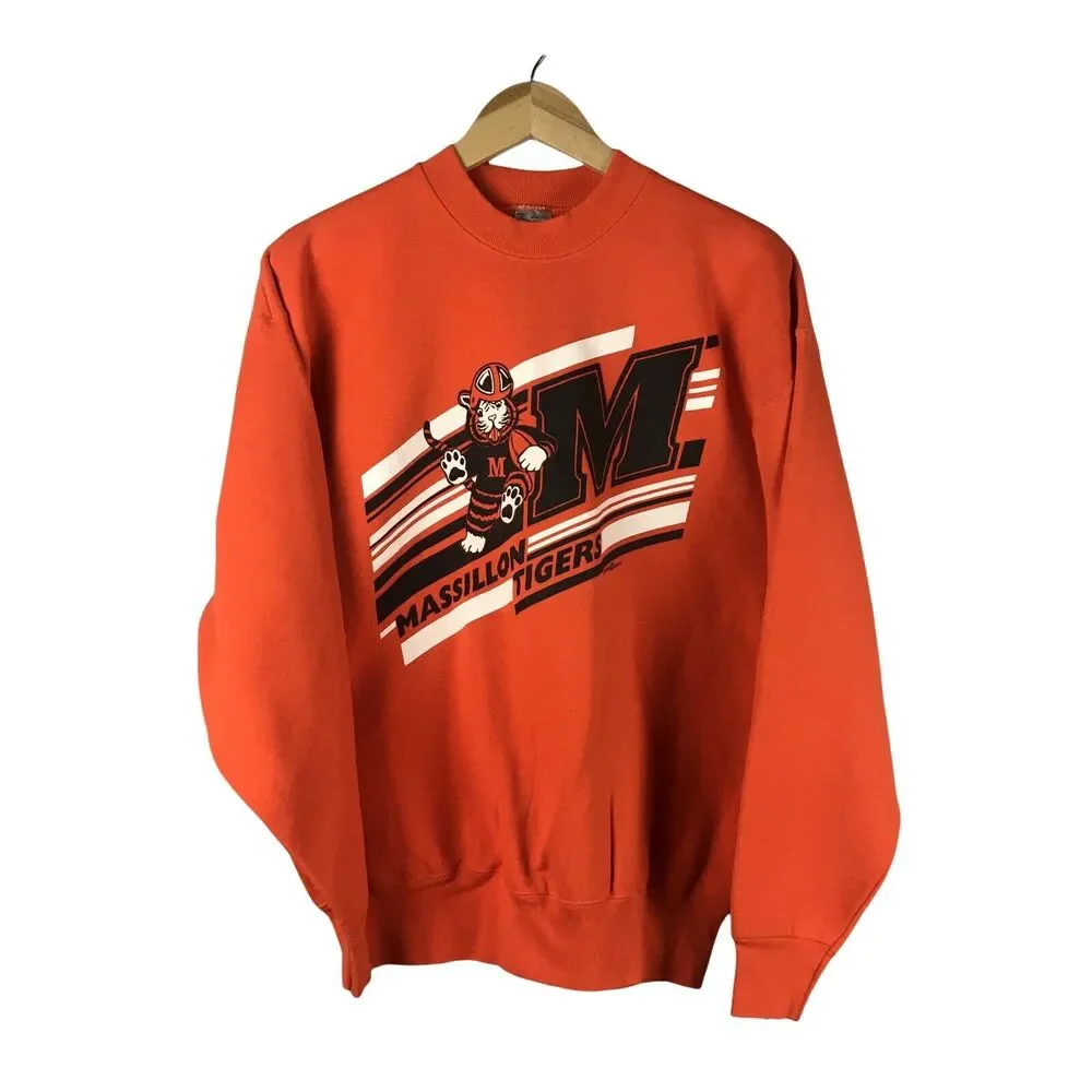 Vintage‎ Massillon Tigers 1994 Crew neck Size Xl Orange